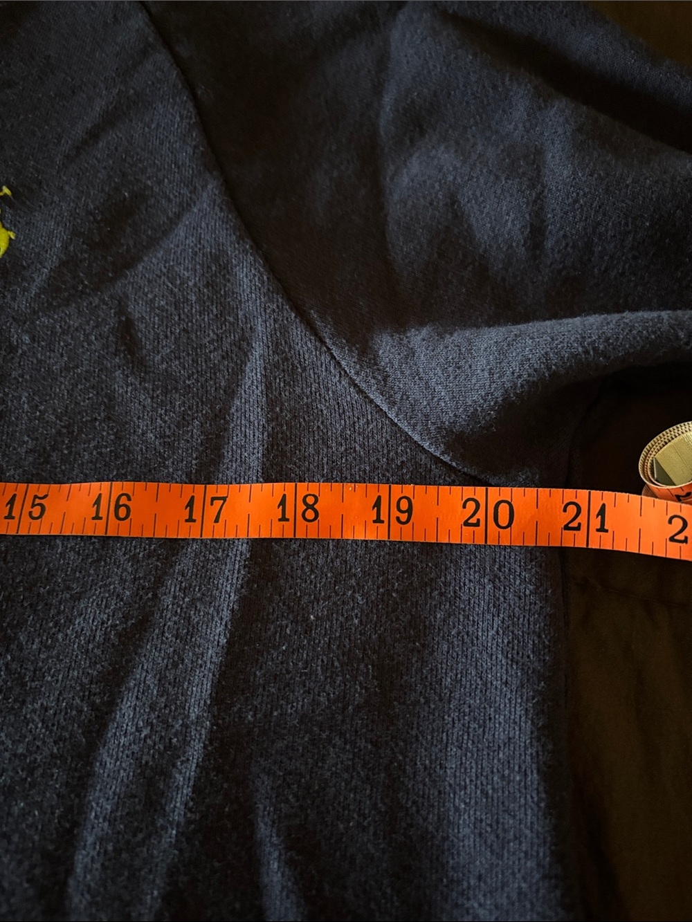 Ralph Lauren Navy Sweatshirt with Gold Lettering Label - Picture 3 of 4